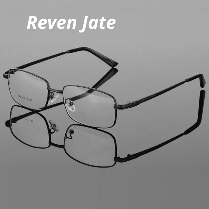 Reven Jate Unisex Full Rim Square Alloy Eyeglasses 66902