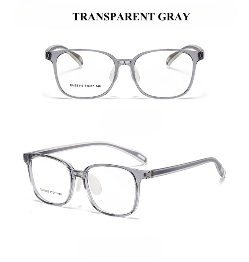 Chashma Ochki Unisex Full Rim Square Tr 90 Titanium Eyeglasses 938116.