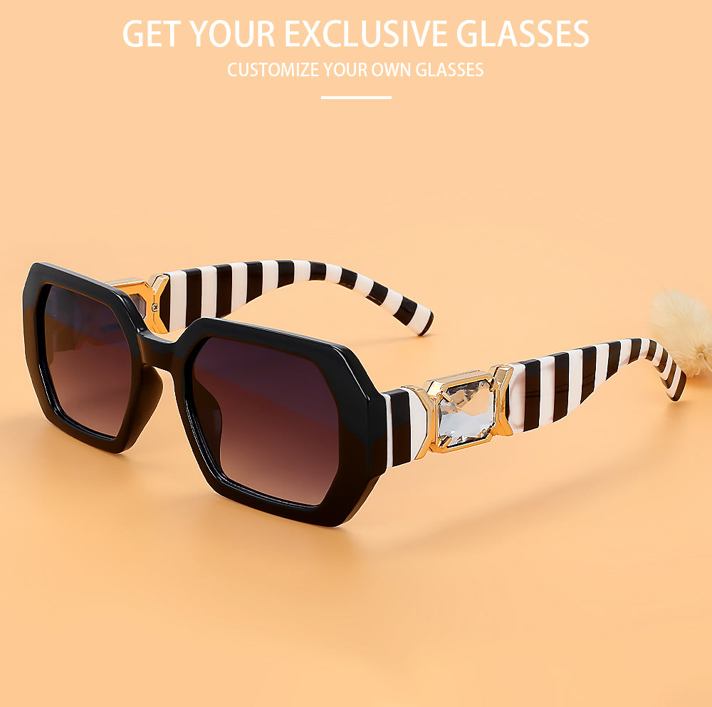 CCspace Womens Full Rim Oversized Square Resin UV400 Sunglasses 56207 — view 1 | CCspace Sunglasses at FuzWeb