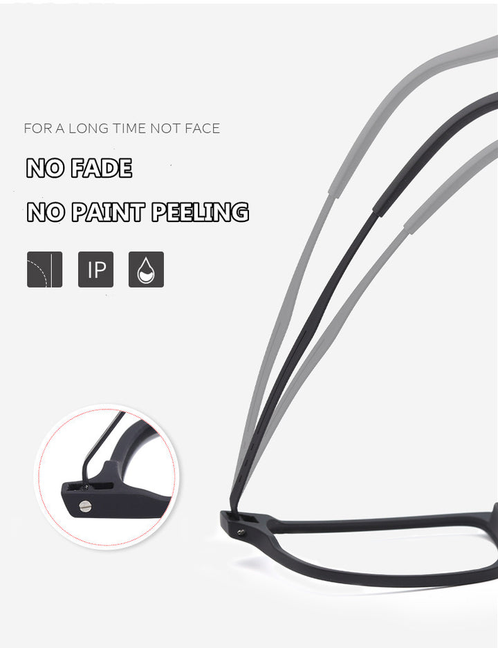 Kocolior Unisex Full Rim Square Tr 90 Titanium Hyperopic Reading Glasses F3003.