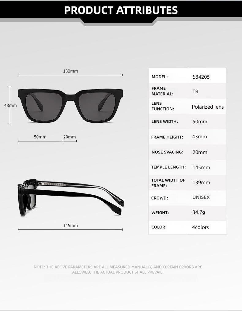 Kansept Womens Full Rim Square Tr 90 Alloy Reading Glasses Clip On Sunglasses 34205 — view 1 | Kansept at FuzWeb