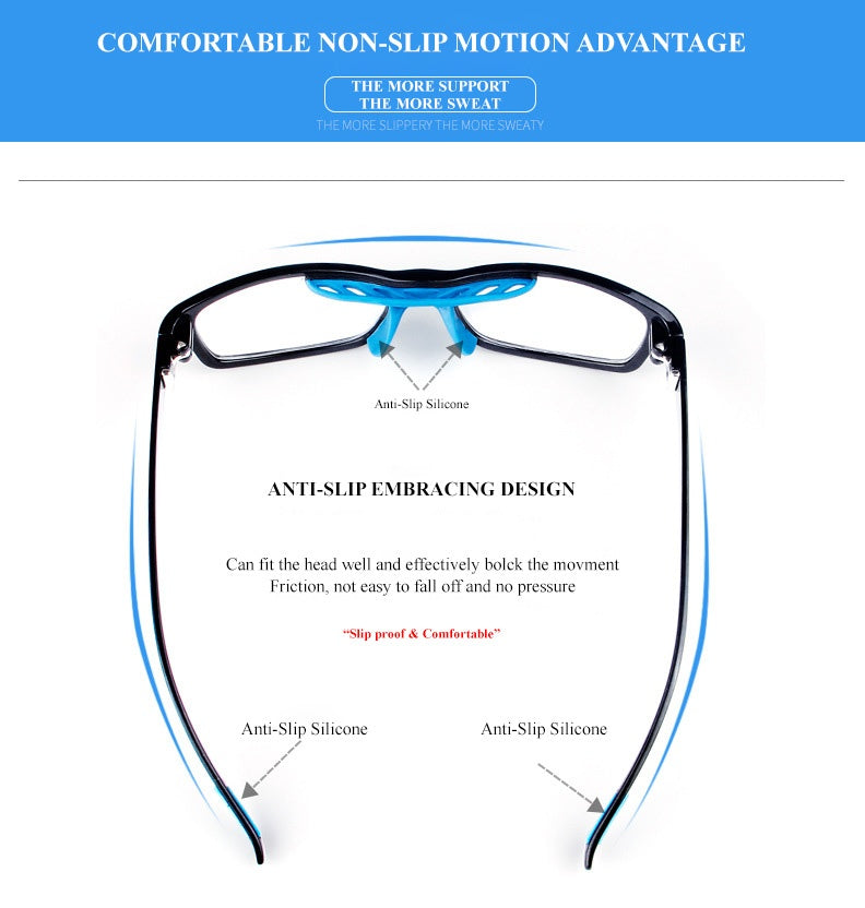 Chashma Ottica Unisex Full Rim Square Tr 90 Titanim Sport Goggle Eyeglasses 010.