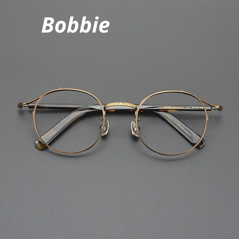 Bobbie Unisex Full Rim Oval Titanium Alloy Eyeglasses 445022