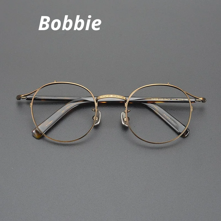 Bobbie Unisex Full Rim Oval Titanium Alloy Eyeglasses 445022