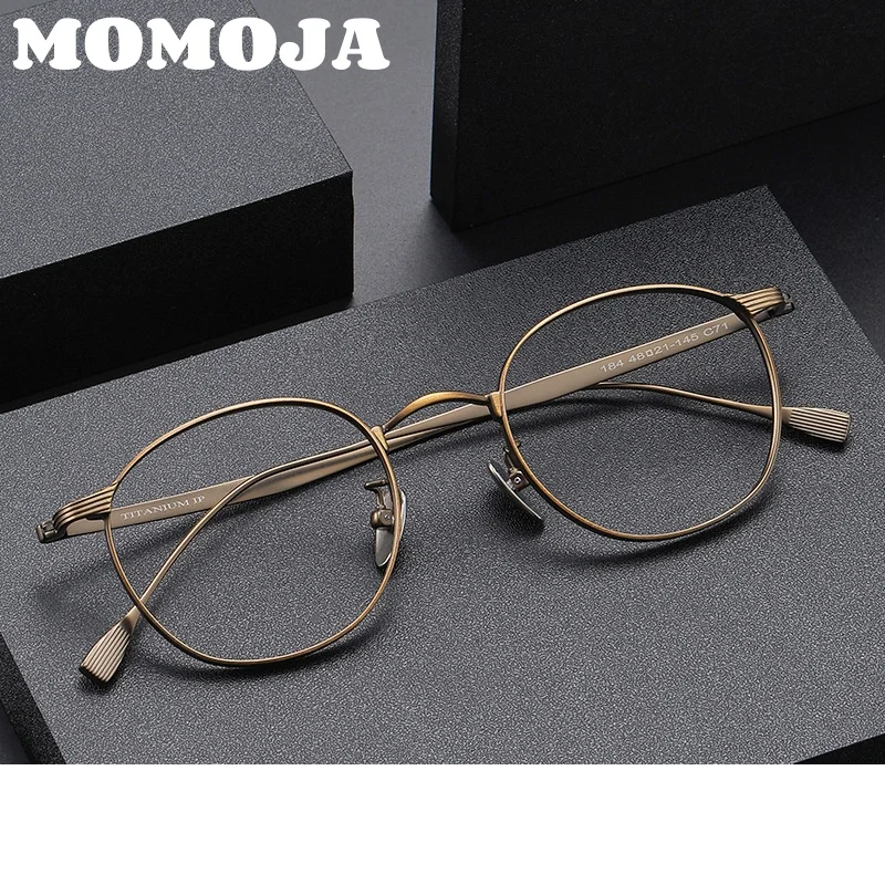 Momoja Women's Full Rim Polygon Square Titanium Eyeglasses 72184