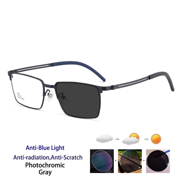 Kocolior Unisex Full Rim Polygon Square Alloy Reading Glasses 79996.