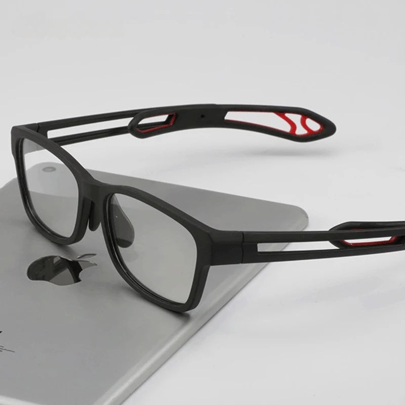 Chashma Ochki Unisex Full Rim Square Tr 90 Titanium Sport Eyeglasses 1927 — view 8 | Chashma Ochki at FuzWeb