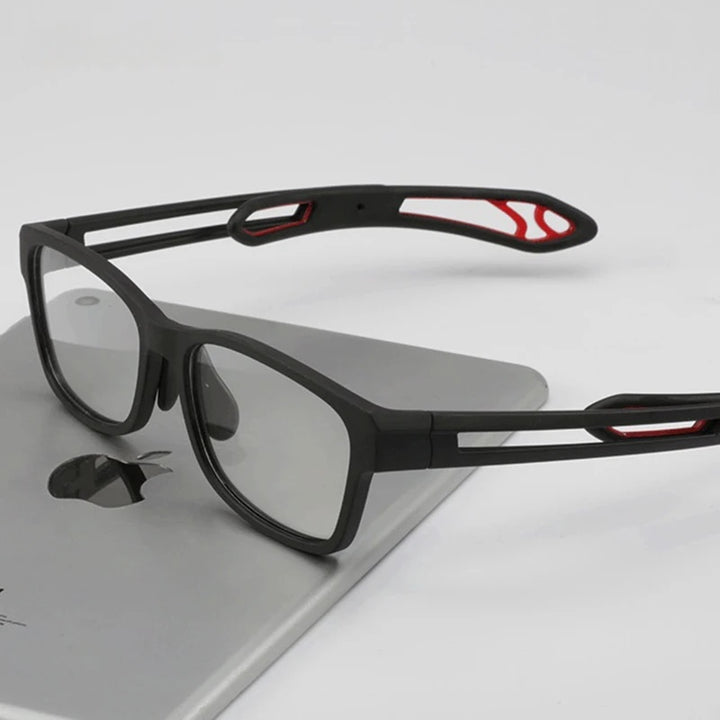 Chashma Ochki Unisex Full Rim Square Tr 90 Titanium Sport Eyeglasses 1927 — view 8 | Chashma Ochki at FuzWeb