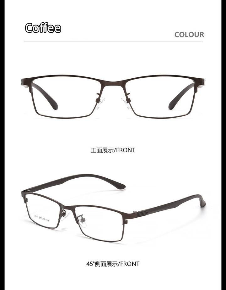 Kocolior Unisex Full Rim Square Alloy Reading Glasses 56198.