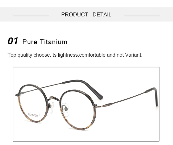 Krasivyy Womens Full Rim Round Titanium Acetate Eyeglasses 416036 — view 3 | Krasivyy at FuzWeb