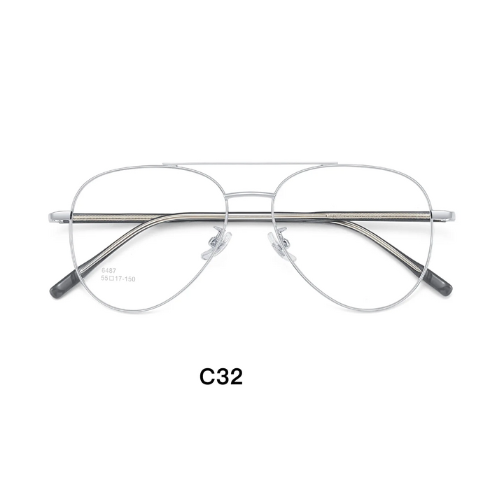 Gmei Optical 6487 men's full rim titanium alloy prescription eyeglasses — view 9