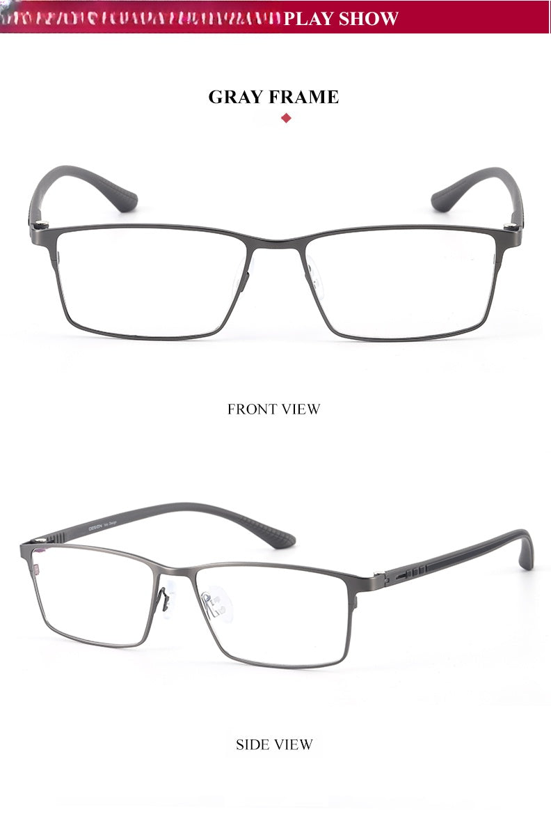Chashma Ochki Mens Full Rim Square Alloy Eyeglasses 9386 — view 7 | Chashma Ochki at FuzWeb