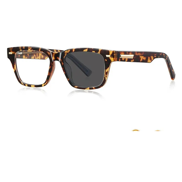 Kocolior Unisex Full Rim Square Acetate Photochromic Reading Glasses 421035.
