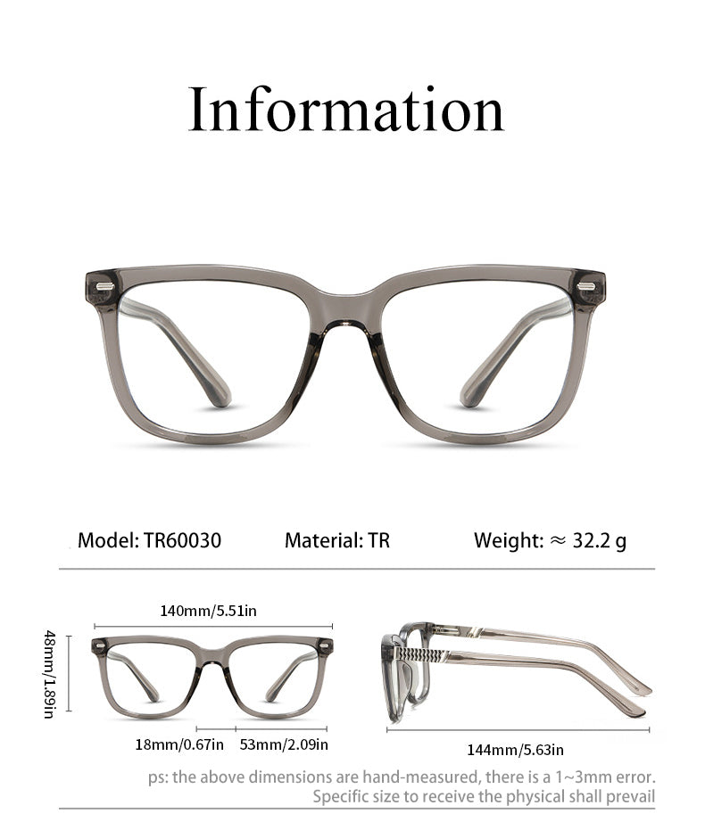 Vicky Unisex Full Rim Square Tr 90 Alloy Reading Glasses 360030.