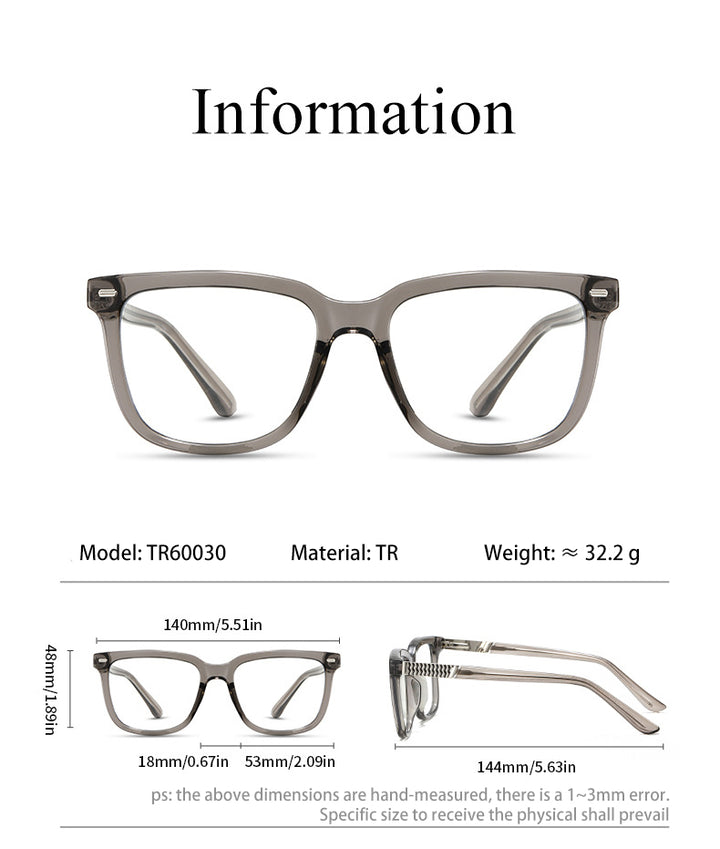 Vicky Unisex Full Rim Square Tr 90 Alloy Reading Glasses 360030.