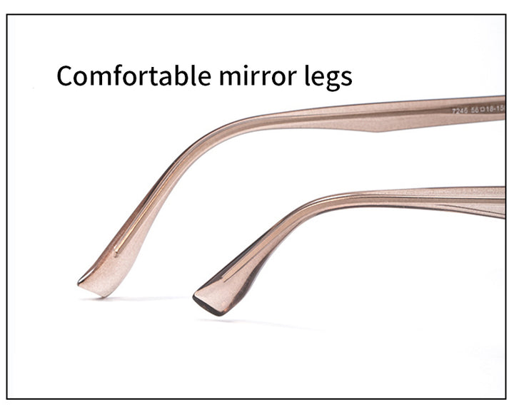 Xbora Unisex Full Rim Square Double Bridge Tr 90 Alloy Eyeglasses 7246.