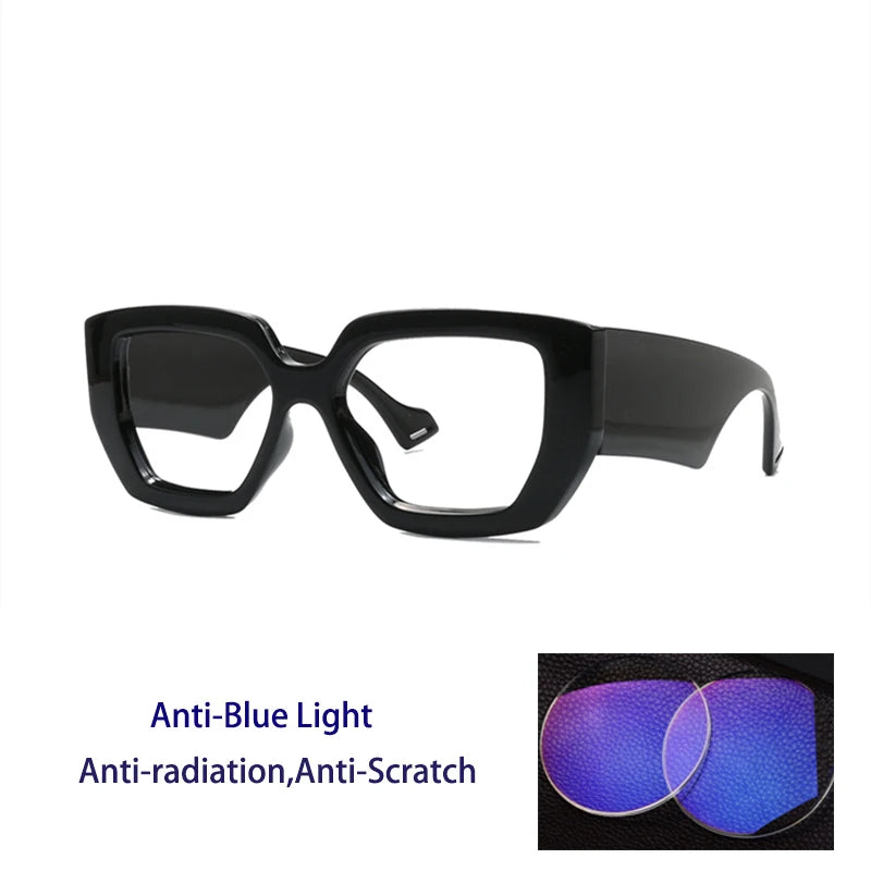 Kocolior Unisex Full Rim Square Acetate Photochromic Reading Glasses 86320.