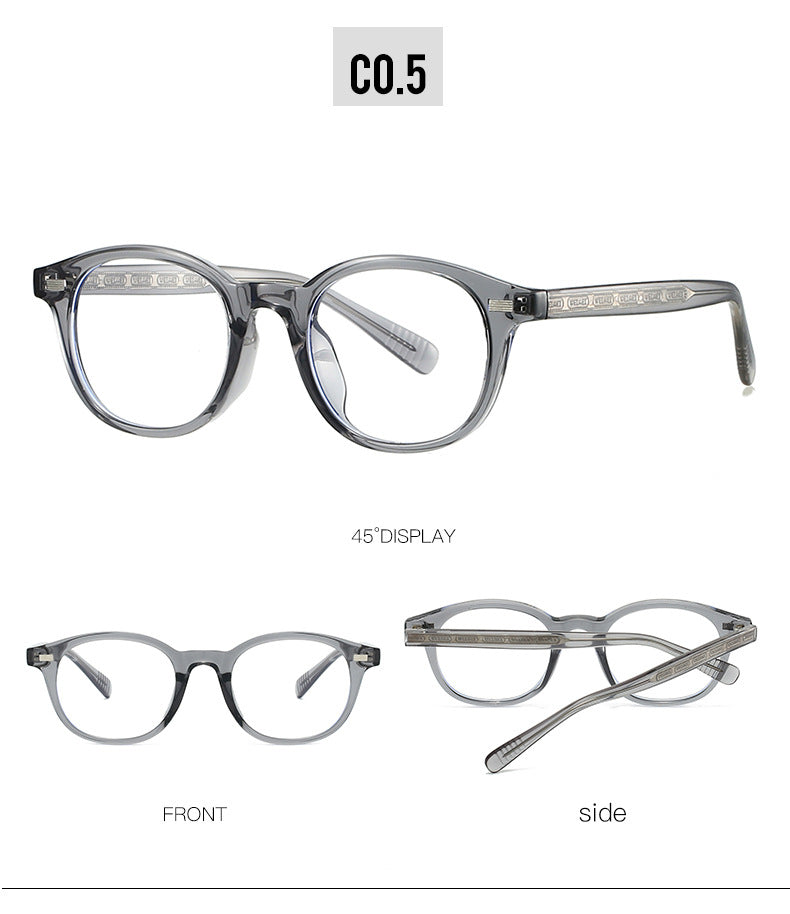 Kocolior Unisex Full Rim Round Tr 90 Photochromic Reading Glasses 28017.