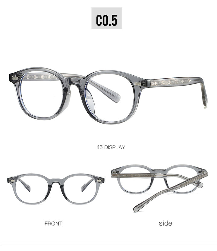 Kocolior Unisex Full Rim Round Tr 90 Photochromic Reading Glasses 28017.