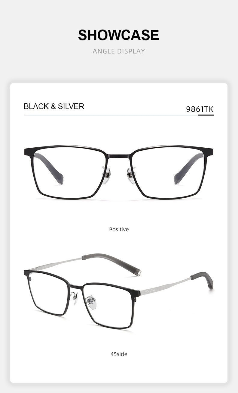 Chashma Ottica Womens Full Rim Square Titanium Eyeglasses 59861 — view 2 | Chashma Ottica at FuzWeb