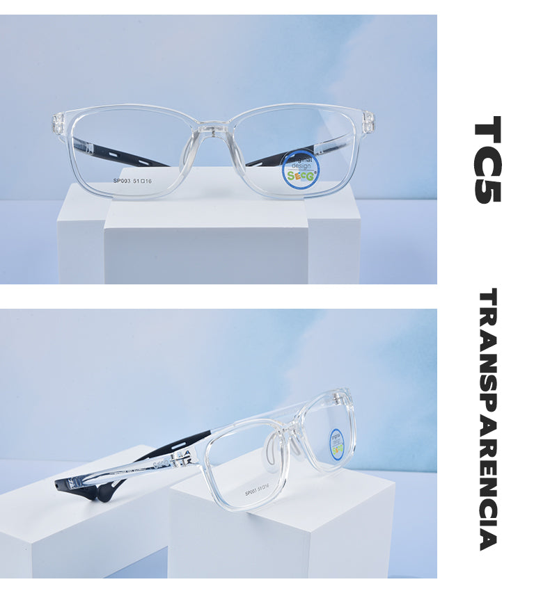 Secg Unisex Youths Full Rim Square Tr 90 Silicone Eyeglasses 19163 — view 13 | Secg at FuzWeb