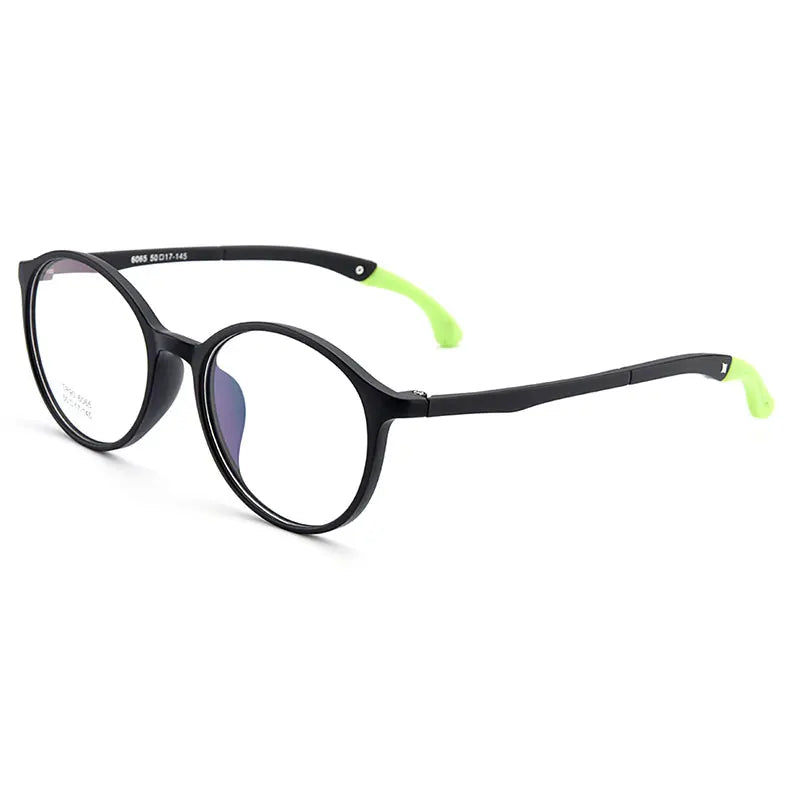 Gmei Unisex Eyeglasses Ultra-Light Tr90 Plastic Round M6065 — view 6 | Gmei Optical at FuzWeb