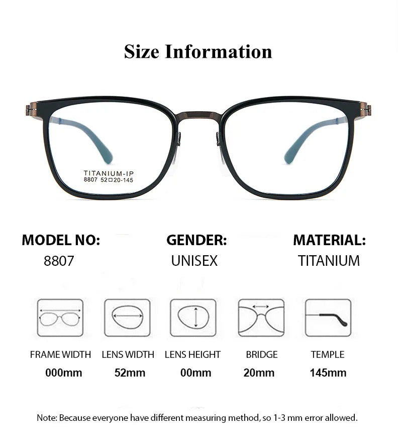 Chashma Unisex Full Rim Square Titanium Tr 90 Eyeglasses 8807 — view 12 | Chashma at FuzWeb