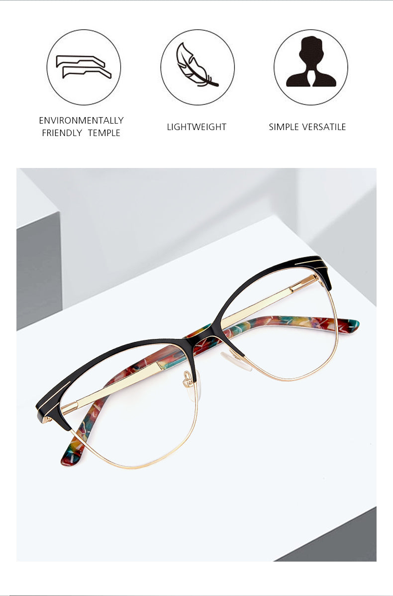 Kansept Womens Semi Rim Cat Eye Acetate Frames 221500 — view 1 | Kansept at FuzWeb
