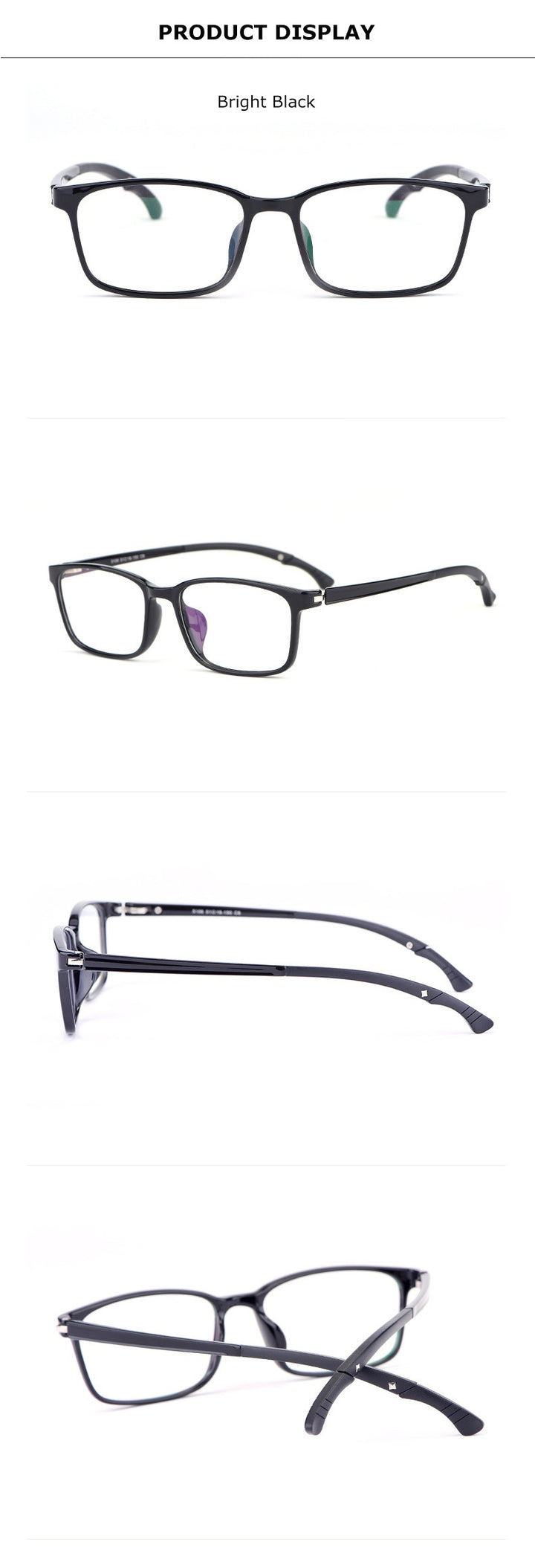 Chashma Ochki Unisex Full Rim Square Tr 90 Titanium Eyeglasses 5106.