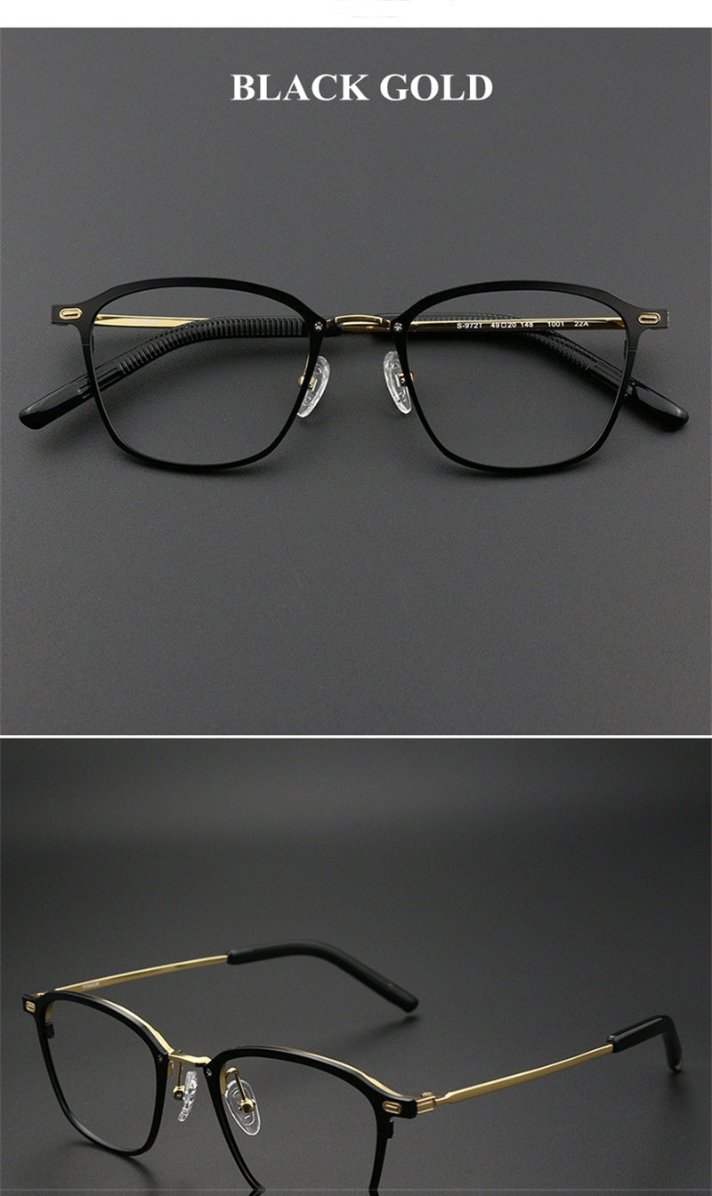 Chashma Womens Full Rim Square Titanium Eyeglasses 97214 — view 2 | Chashma at FuzWeb