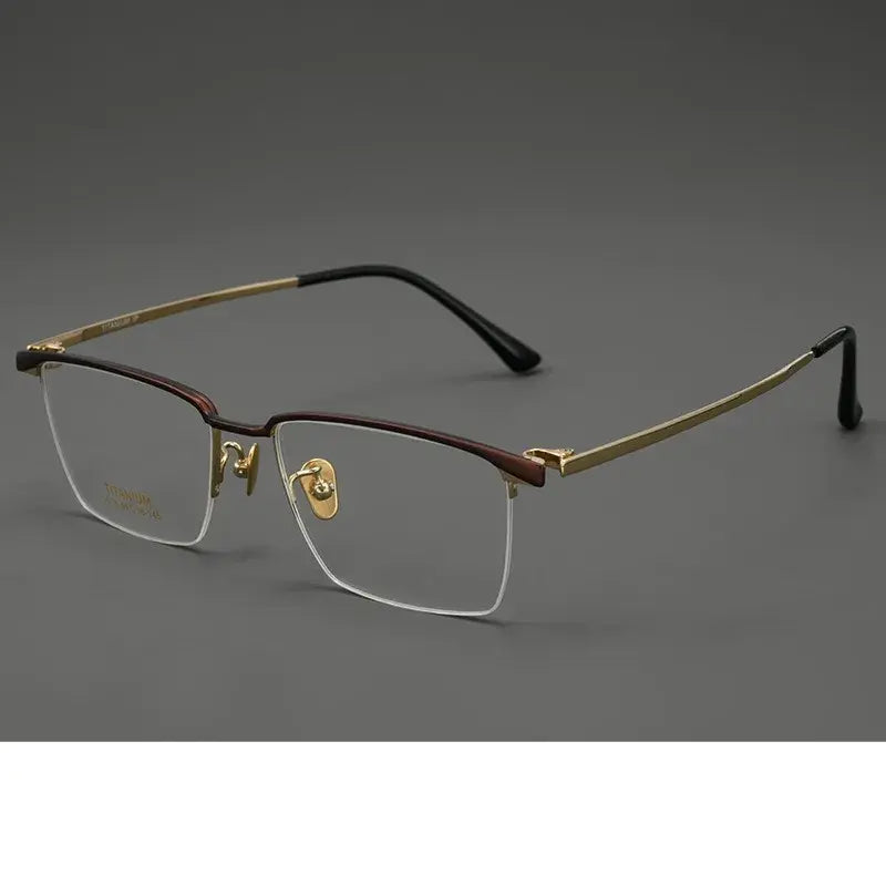 Aror Full Rim 107300 Professional Men’s Screwless Titanium Square Frames — view 1 | Aror at FuzWeb