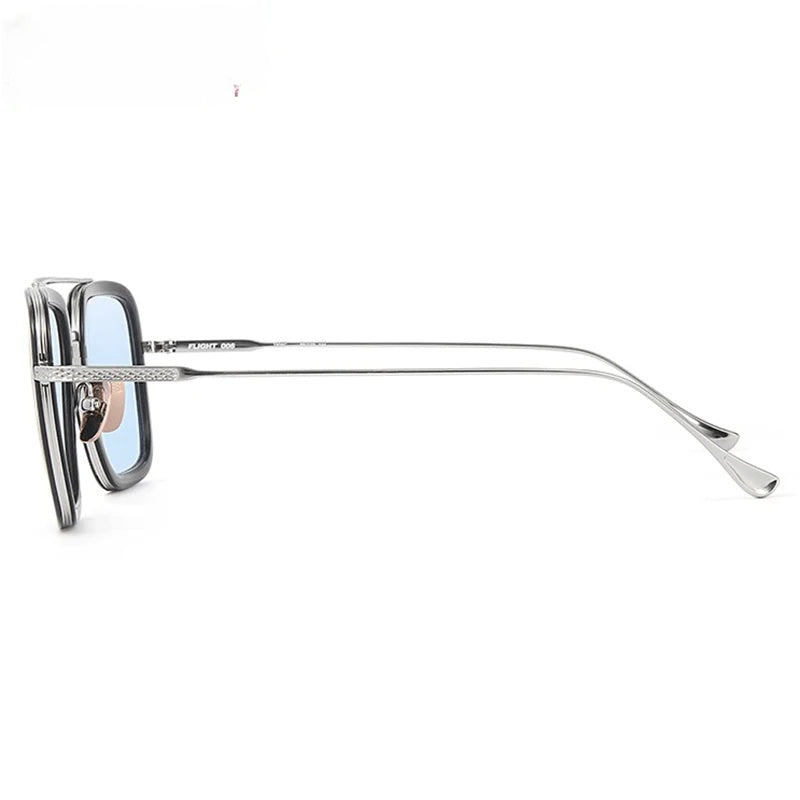 Chashma Unisex Full Rim Square Double Bridge Acetate Titanium Eyeglasses T927 — view 8 | Chashma at FuzWeb