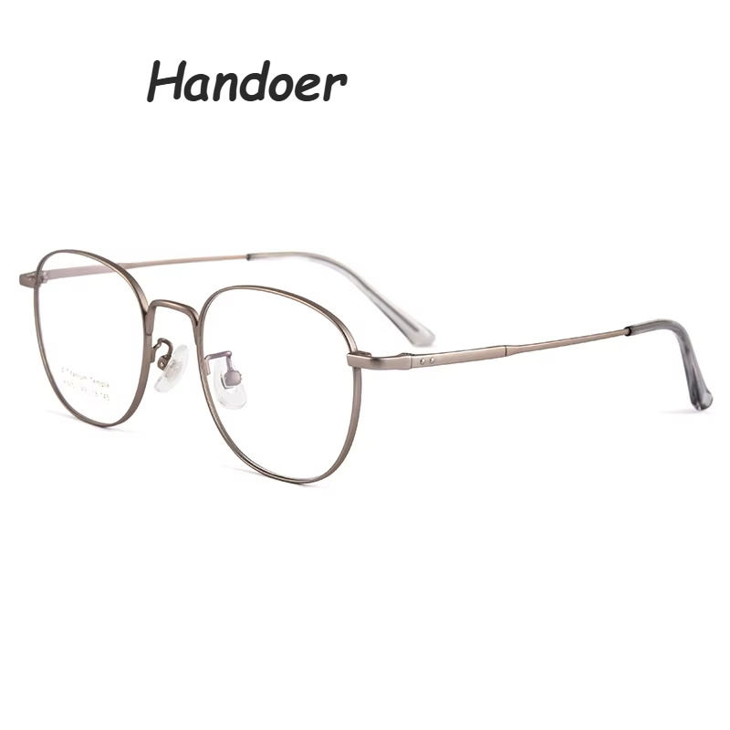 Handoer Women's Full Rim Oval Square Titanium Eyeglasses 95053 Full Rim Handoer