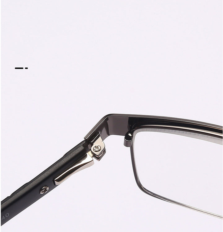 Kocolior Mens Full Rim Square Stainless Steel Reading Glasses 429070 — view 2 | Kocolior at FuzWeb