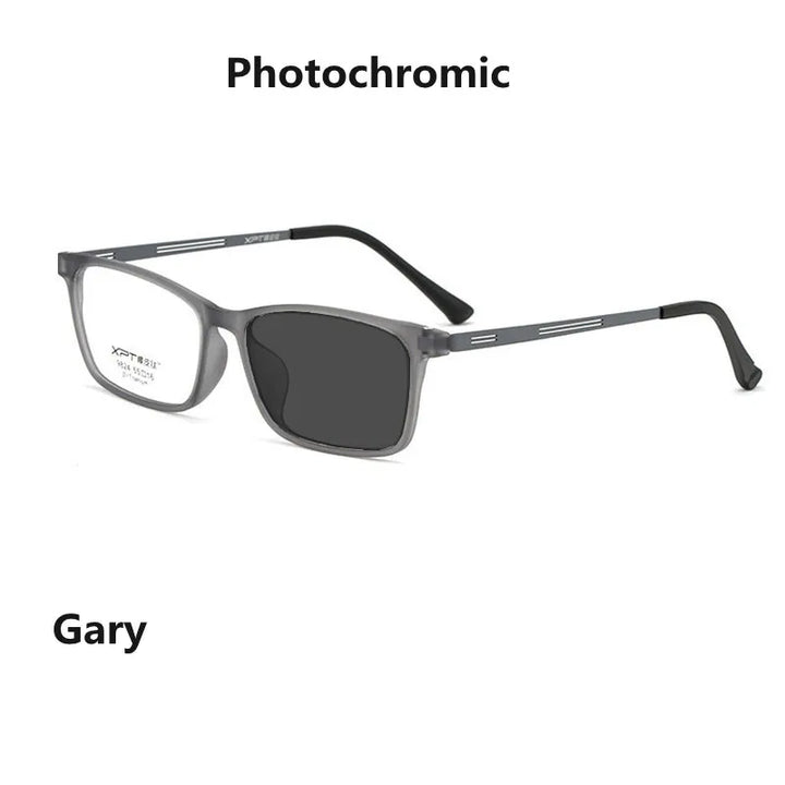 Kocolior Unisex Full Rim Square Titanium Alloy Hyperopic Reading Glasses 9824.