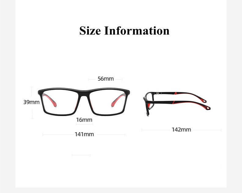 Chashma Ochki Mens Full Rim Square Tr 90 Sport Eyeglasses 1220 — view 1 | Chashma Ochki at FuzWeb