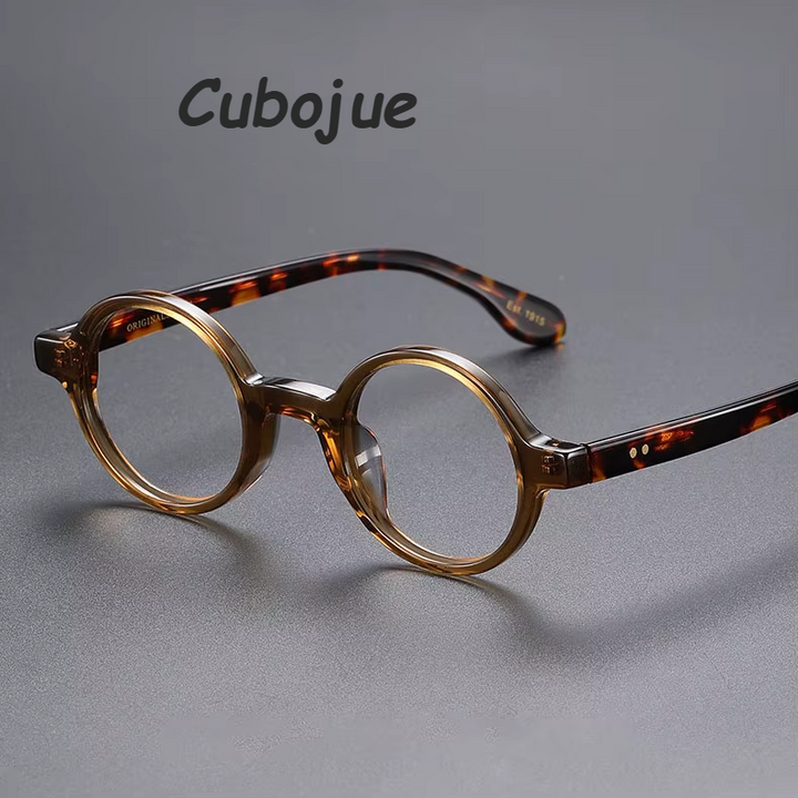 Cubojue Women's Full Rim Round Acetate Reading Glasses 56008 Reading Glasses Cubojue