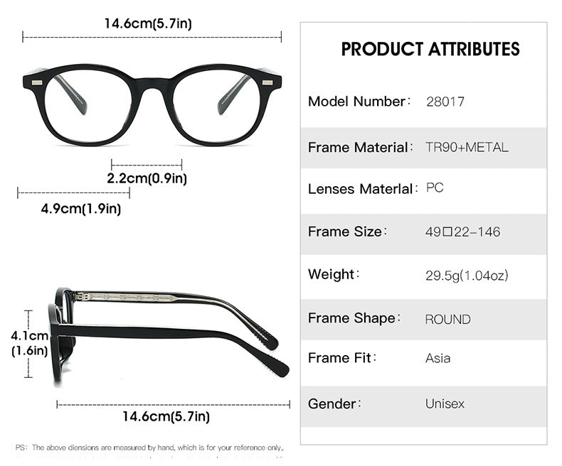 Kocolior Unisex Full Rim Round Tr 90 Photochromic Reading Glasses 28017 — view 2 | Kocolior at FuzWeb