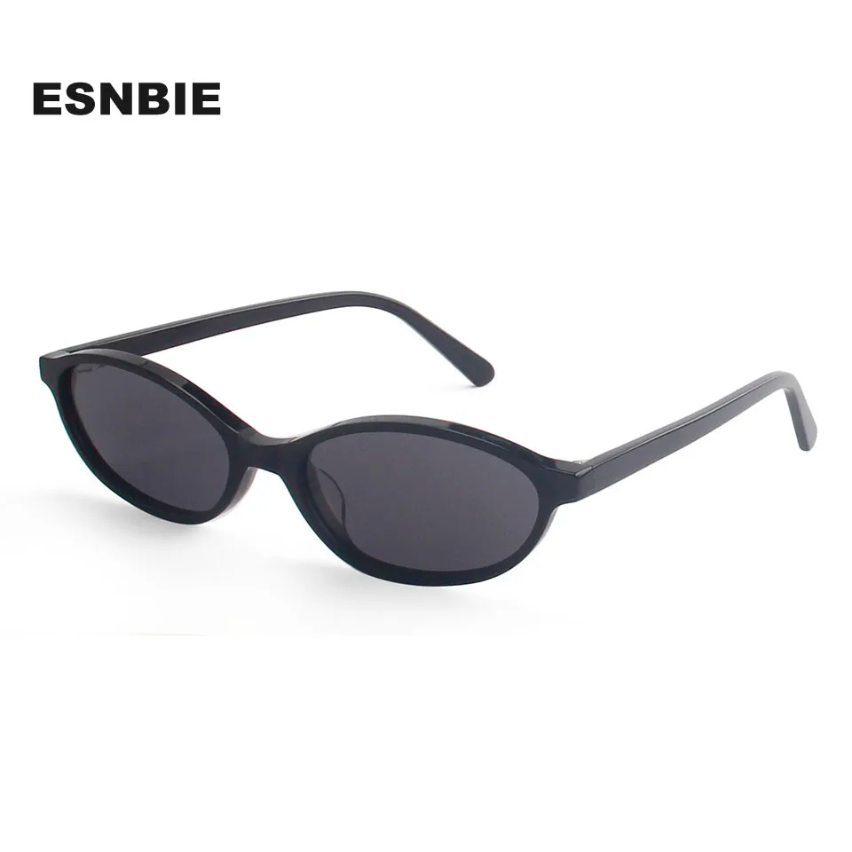 Esnbie Unisex Full Rim Oval Rectangle Acetate Sunglasses 240781