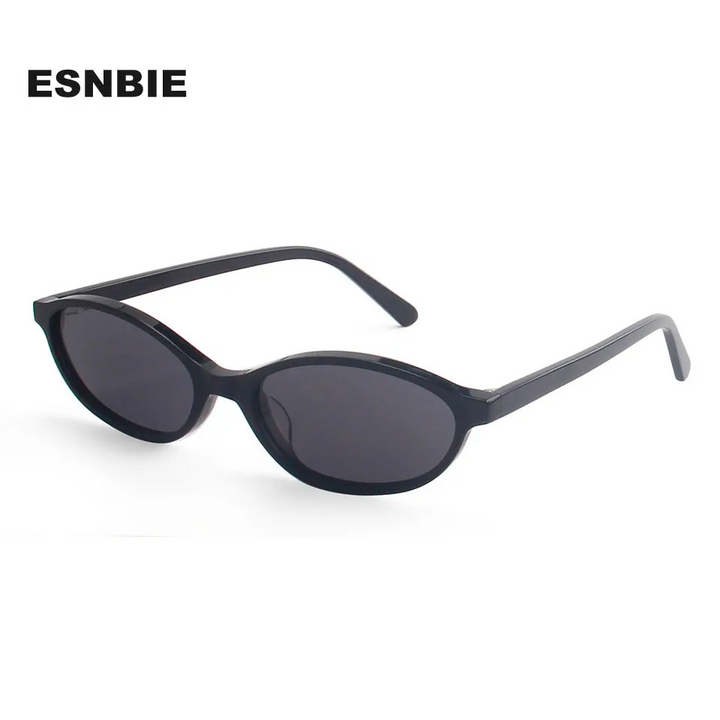 Esnbie Unisex Full Rim Oval Rectangle Acetate Sunglasses 240781