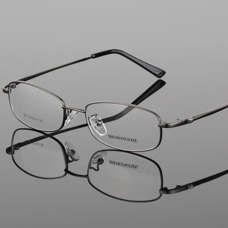 Unisex Full Rim Rectangle Alloy Eyeglasses 917 — view 4 | Bclear at FuzWeb