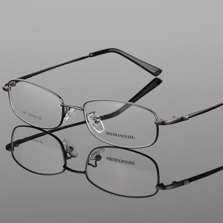 Unisex Full Rim Rectangle Alloy Eyeglasses 917 — view 4 | Bclear at FuzWeb
