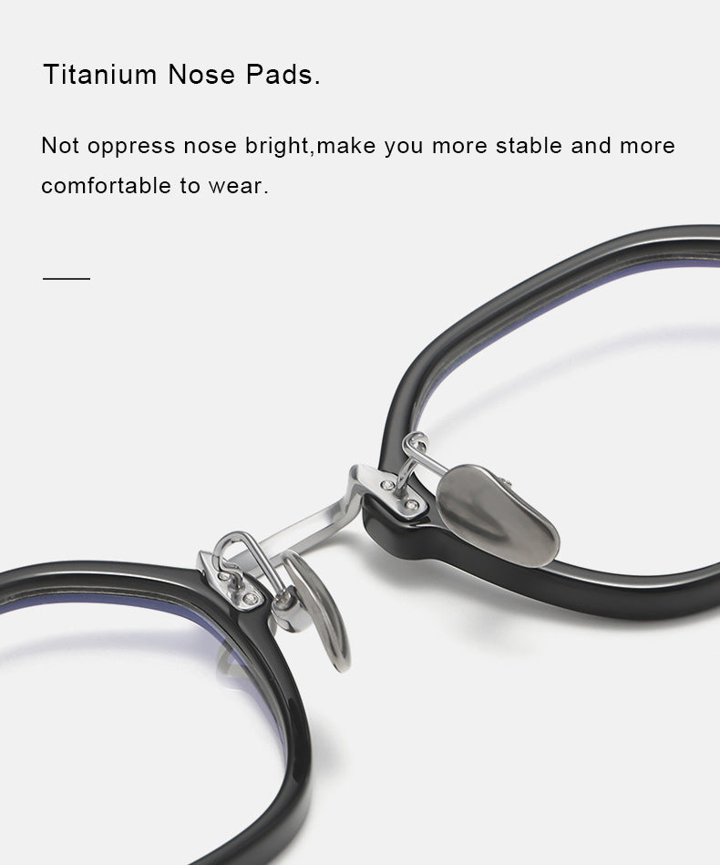 Krasivyy Unisex Full Rim Polygon Oval Titanium Acetate Eyeglasses 35957.
