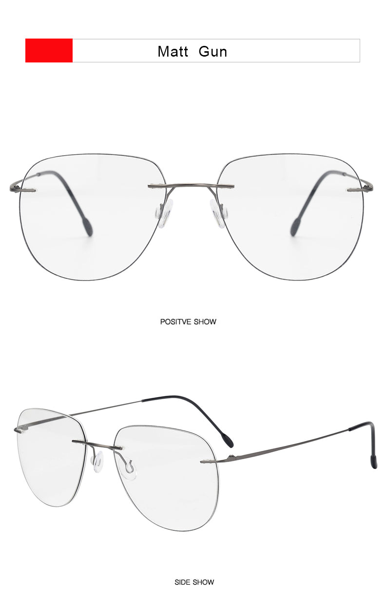 Krasivyy Unisex Rimless Oval Titanium Eyeglasses Kr05 — view 15 | Krasivyy at FuzWeb