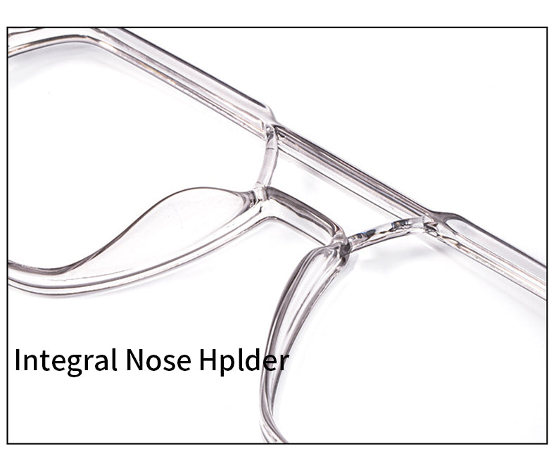 Xbora Unisex Full Rim Square Double Bridge Tr 90 Alloy Eyeglasses 7246 — view 2 | Xbora at FuzWeb