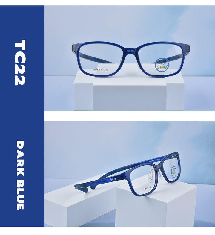Secg Unisex Youths Full Rim Square Tr 90 Silicone Eyeglasses 19163 — view 14 | Secg at FuzWeb
