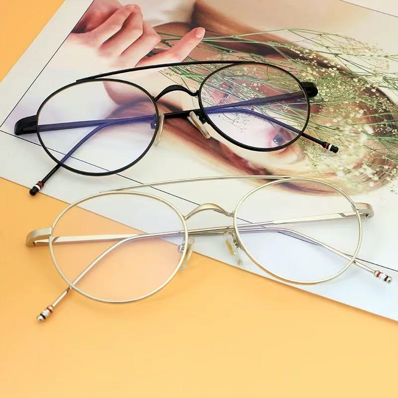 Aimee Womens Full Rim Round Double Bridge Titanium Eyeglasses 541101 — view 1 | Aimee at FuzWeb