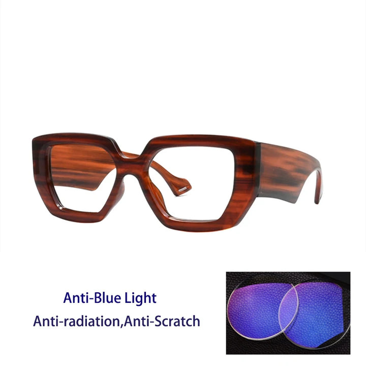 Kocolior Unisex Full Rim Square Acetate Photochromic Reading Glasses 86320.