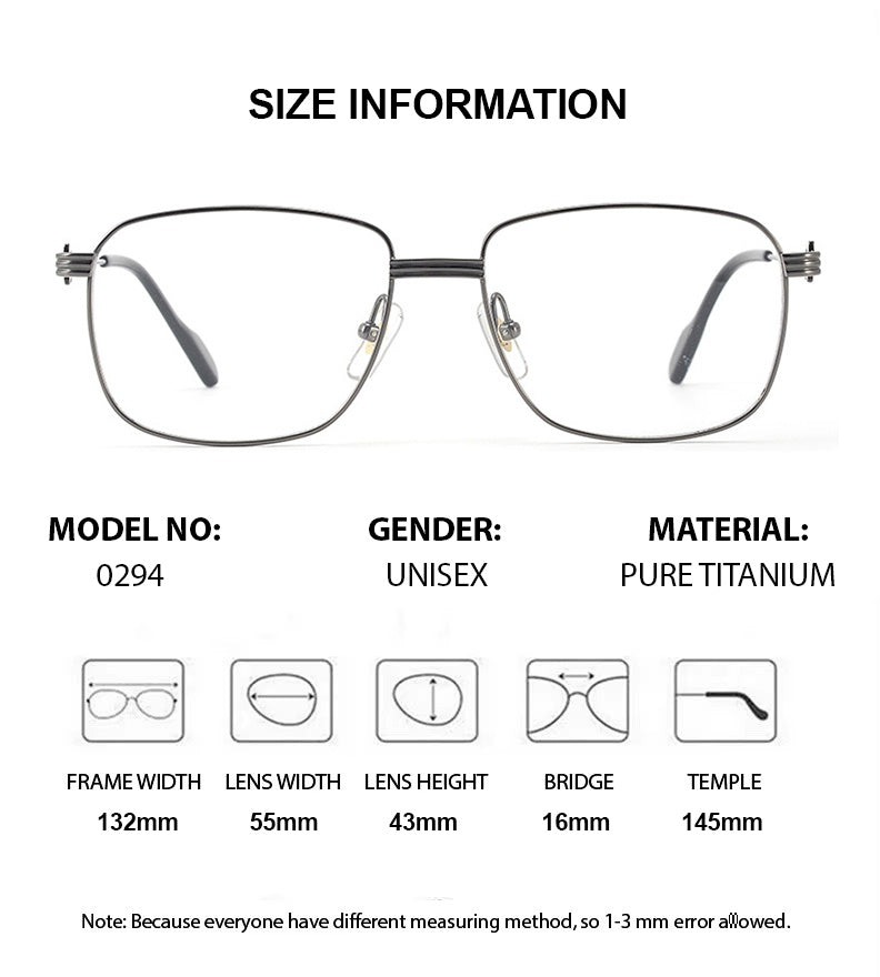 Chashma Ottica Womens Full Rim Square Titanium Eyeglasses 20294 — view 1 | Chashma Ottica at FuzWeb