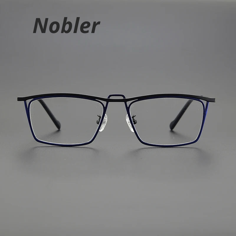 Nobler Unisex Full Rim Square Double Bridge Titanium Eyeglasses 185794